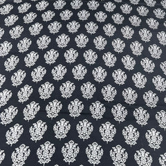 Black Motifs Mul Mul Satin Print