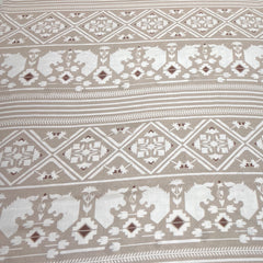 Light Coffee Brown Warli Cotton Print