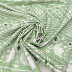 Pista Green Warli Cotton Print