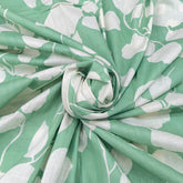 Green Jal Flower Cotton Print