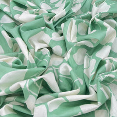 Green Jal Flower Cotton Print
