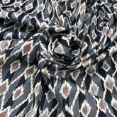 Black Ikkat Katha Cotton Print