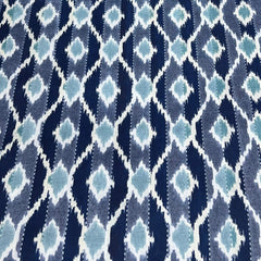 Navy Blue Ikkat Katha Cotton Print