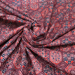 Maroon Ajrak Cotton Print