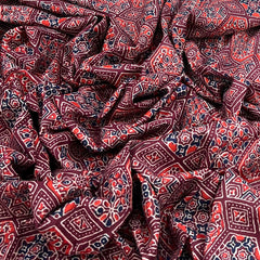 Maroon Ajrak Cotton Print