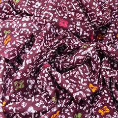 Maroon Geometric Cotton Print