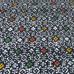 Black Geometric Cotton Print