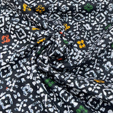 Black Geometric Cotton Print