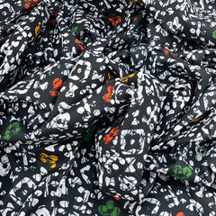 Black Geometric Cotton Print