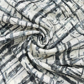 Cream Marble Print Pure Gauge Linen Print