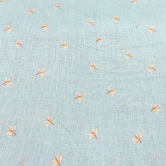 Light Green Jasmin Pure Gauge Linen Print