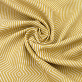 Mustard Yellow Geometric Linen Print
