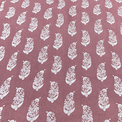 Onion Pink Flower Motifs Linen Print