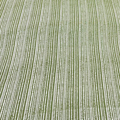 Leaf Green Stripes Linen Print