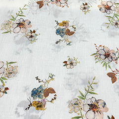 Off White Multicolour Floral Mul Mul Print