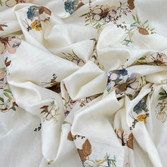 Off White Multicolour Floral Mul Mul Print