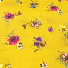 Haldi Yellow Multicolour Floral Mul Mul Print