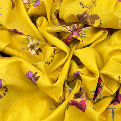 Haldi Yellow Multicolour Floral Mul Mul Print