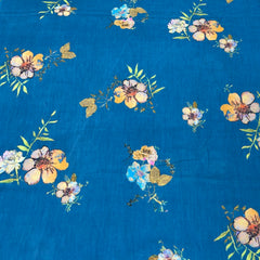Classic Blue Multicolour Floral Mul Mul Print