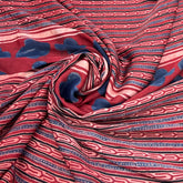 Maroon With Blue Modal Ajrak Panel Print