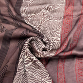 Maroon With Brown Modal Ajrak Panel Print