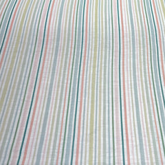 Multicolour Stripes Pure Gauge Linen Print