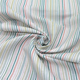 Multicolour Stripes Pure Gauge Linen Print