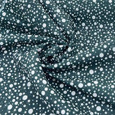 Black Polka Dotted Pure Gauge Linen Print