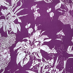 Wine Purple Floral Jal Modal Satin Print