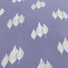 Light Lavender Leave Pure Linen Print