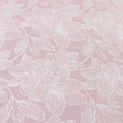 Light Pink Floral Jal Pure Linen Print