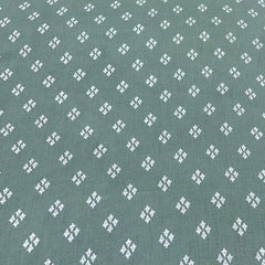 Sage Green Diamond Pure Linen Print