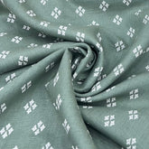 Sage Green Diamond Pure Linen Print