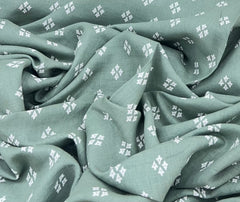 Sage Green Diamond Pure Linen Print