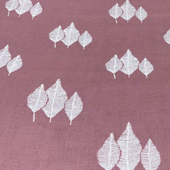 Mude Pink Leave Pure Linen Print