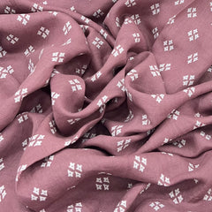 Mude Pink Diamond Pure Linen Print