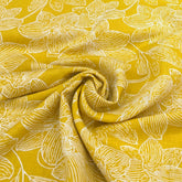 Haldi Yellow Floral Jal Pure Linen Print