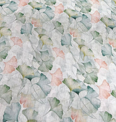 Off White With Multicolour Floral Gauge Linen Print