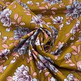 Mustard Yellow Floral Cotton Print