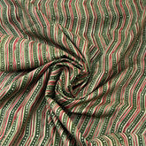 Forest Green Zig Zag Cotton Print