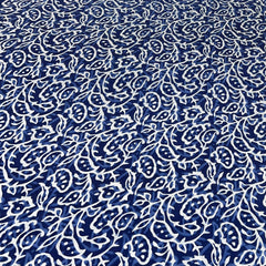 Blue Indigo Floral Cotton Print