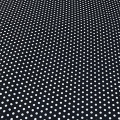 Black Polka dot Rayon Cotton Print