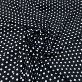 Black Polka dot Rayon Cotton Print