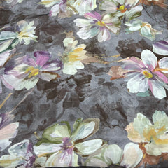 Light Grey Multicolour Floral Muslin Print