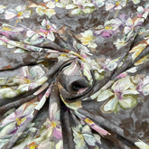Light Grey Multicolour Floral Muslin Print