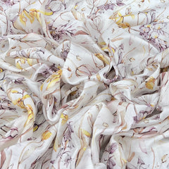 White Floral Muslin Print