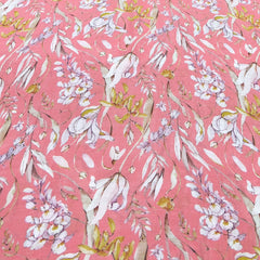 Peach Floral Muslin Print