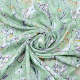 Pista Green Floral Muslin Print