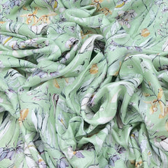 Pista Green Floral Muslin Print