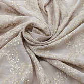 Light Brown Floral Jal Mul Chanderi Zari Embroidery